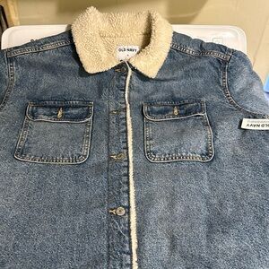 Denim Bomber jacket with Sherpa insulation.